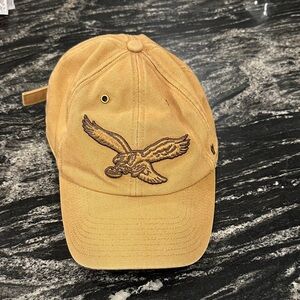 Men's Tan Cap with Embroidered Eagle